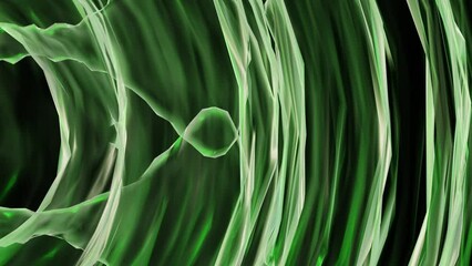 Poster - Animation of abstract green background with curvy and wavy lines