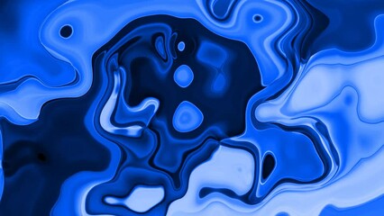 Wall Mural - The curved shape wavy texture surface is constantly reflected glossy liquid background
