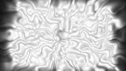 Wall Mural - The curved shape wavy texture surface is constantly reflected glossy liquid background
