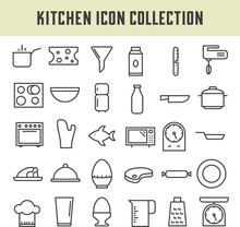 Kitchen Element Icon Collection.