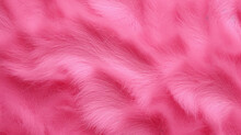 Pink Fur Background Texture. Top View.