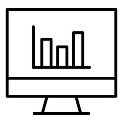 Wall Mural - Outline Monitor Analytics icon