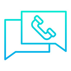 Sticker - Outline gradient Message icon