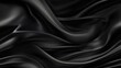 Black satin allure. Deep waves on luxurious fabric. Timeless elegance for design. Perfect for premium backgrounds.