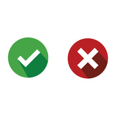 Poster - Do and Don't vector illustration button choice. Suitable for elements of advice info graphic information or tips. Check mark and cross mark icon.
