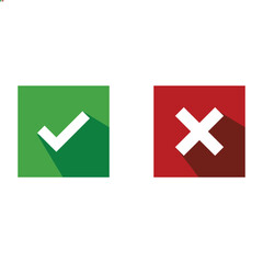 Poster - Do and Don't vector illustration button choice. Suitable for elements of advice info graphic information or tips. Check mark and cross mark icon.