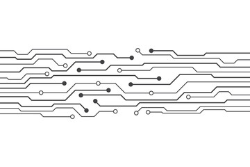 Abstract futuristic circuit board technology background. Circuit board with various technology elements.
