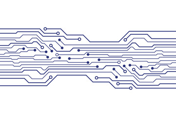 Wall Mural - Abstract futuristic circuit board technology background. Circuit board with various technology elements.
