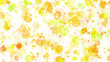 Yellow paint stains with transparent background. Splash background with drops and stains.