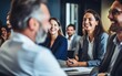 © piai - Business people, managers laughing on a meeting. Generative AI