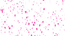 Pink Dots. Spots, Specks, Grains, Confetti, Snow, Stars With Transparent Background. Pink Color Grainy Pattern Texture.