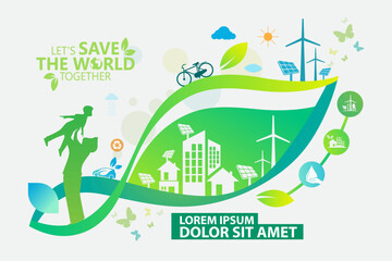 Poster - Environment. Let's Save the World Together