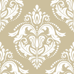 Wall Mural - orient classic pattern. seamless abstract background with vintage elements. orient golden and white 