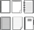 © bayurey - Set of notebook. Notebook vector illustration. Black and white notebook design