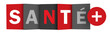 © Web Buttons Inc - SANTE (HEALTH in French) red and gray vector web button
