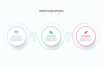 Poster - infographic elements data visualization abstract elements of graph, diagram with 3 steps, options, p