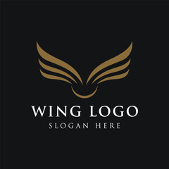 Wall Mural - unique and creative wing element logo template design. logo for business, freedom and symbols.