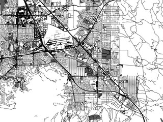 greyscale vector city map of henderson nevada in the united states of america with with water, field