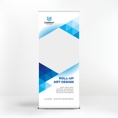 Wall Mural - geometric design, roll-up, creative background, template for photo and text placement, presentations