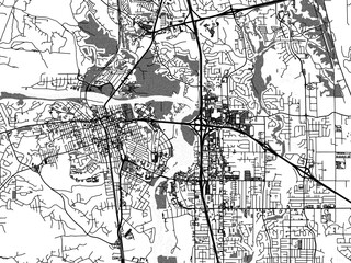 greyscale vector city map of redding california in the united states of america with with water, fie