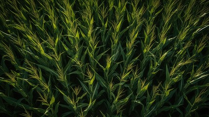 Aerial view of corn field, AI generated Image