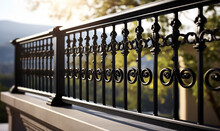 Outdoor Barrier Made Of Iron Railing