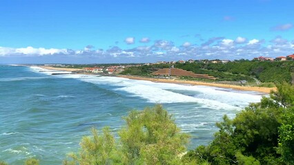 Wall Mural - View of the Sables d'Or and Chambre d'Amour beaches in Anglet, France