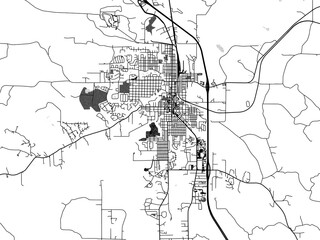 greyscale vector city map of sheridan wyoming in the united states of america with with water, field