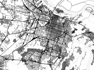 greyscale vector city map of savannah georgia in the united states of america with with water, field