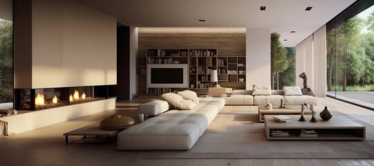 Wall Mural - modern interior living room