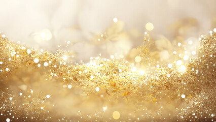 Light shiny golden glitter background