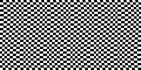 Fototapete - Checkered seamless fabric. A curved and slightly convex canvas, a vector of checkerboard cells.