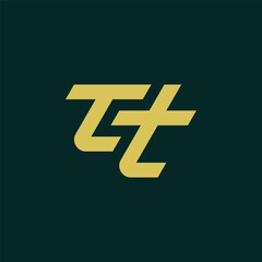 Fototapete - Initial letter TT or 2T monogram logo