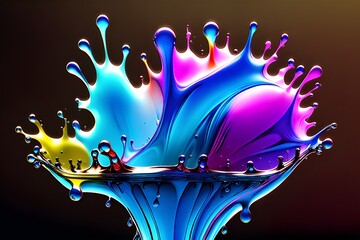 Wall Mural - Abstract colorful background in 3D style for your design