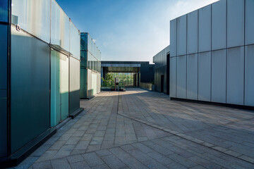 Canvas Print - Modern urban business building on a sunny day