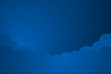 Abstract Dark Blue Cloud Background. Vector Illustration	