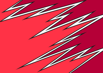 Poster - two sided backgrounds separated with zigzag line pattern. colorful zigzag background
