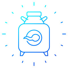 Sticker - sperm bank, cryobank line icon