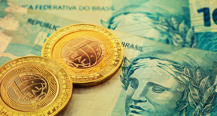 Wall Mural - Real X or DREX, Brazilian digital currency, Brazilian digital bitcoin currency from the Central Bank of Brazil, used as the digital version of the Brazilian real, lines and graphics