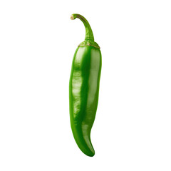 Sticker - Green hot chili pepper, raw food ingredient concept