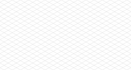 Poster - Isometric grid seamless pattern. Isometric grid template. Seamless isometric grid mockup. Vector illustration