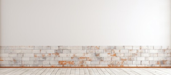 Poster - white wall surface with tile background