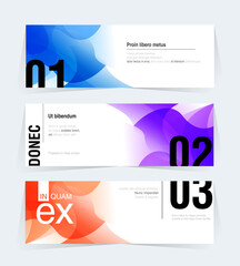 Wall Mural - geometric banner design with vector presentation template.