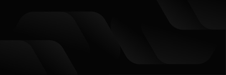 Abstract Black Geometric banner design background.