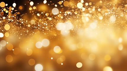 Wall Mural - abstract golden glitter christmas light background
