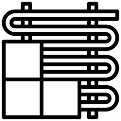 Poster - UNDERFLOOR HEATING filled outline icon,linear,outline,graphic,illustration