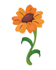 Wall Mural - Flower sunflower icon