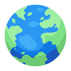 Wall Mural - earth planet icon isolated