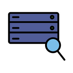 Wall Mural -  Loupe Seo Servers Icon