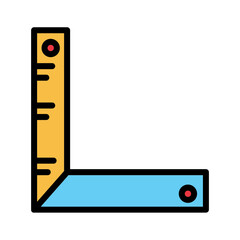 Sticker -  Ruler Vector Thin  Icon